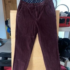 Brooks Brothers Men's Corduroy Pants - Deep Burgundy